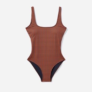Everlane - Gingham One Piece Swimsuit - Size Small
